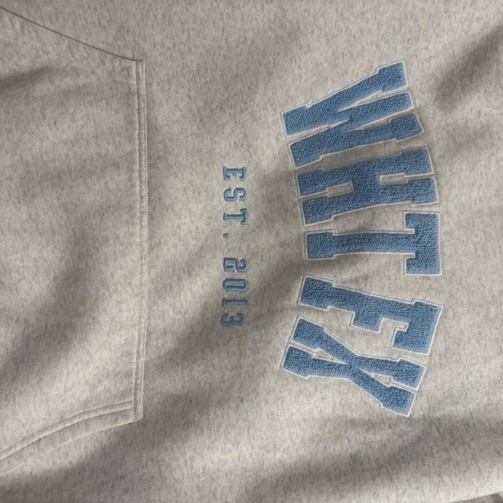 White Fox Boutique Gray and Blue Sweater